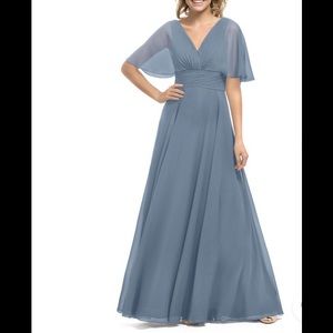 NWT Azazie Dusty Blue Bridesmaid Dress